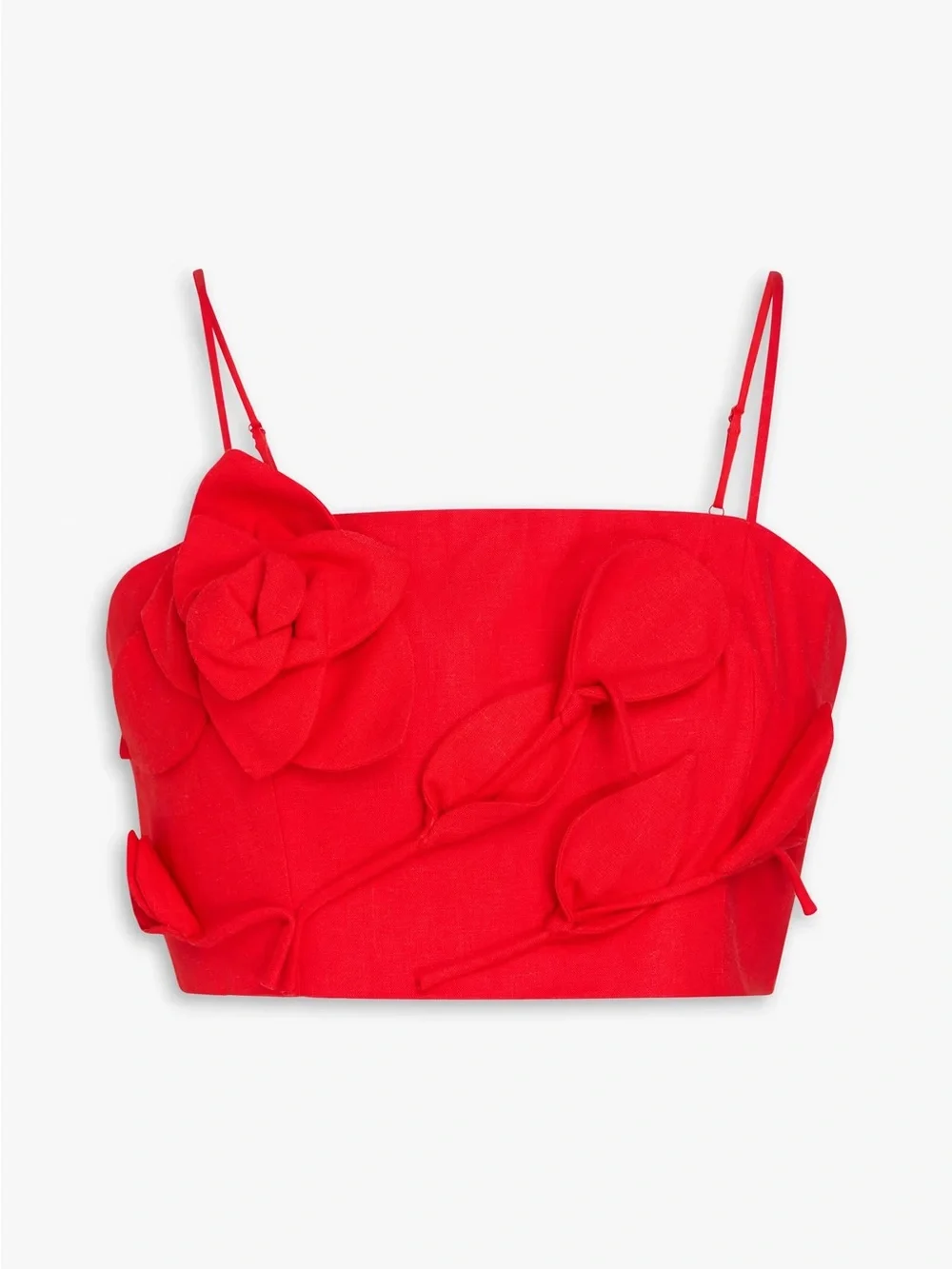 Farm Rio Anthropologie Floral Appliqué Crop Top - Picture 6 of 16